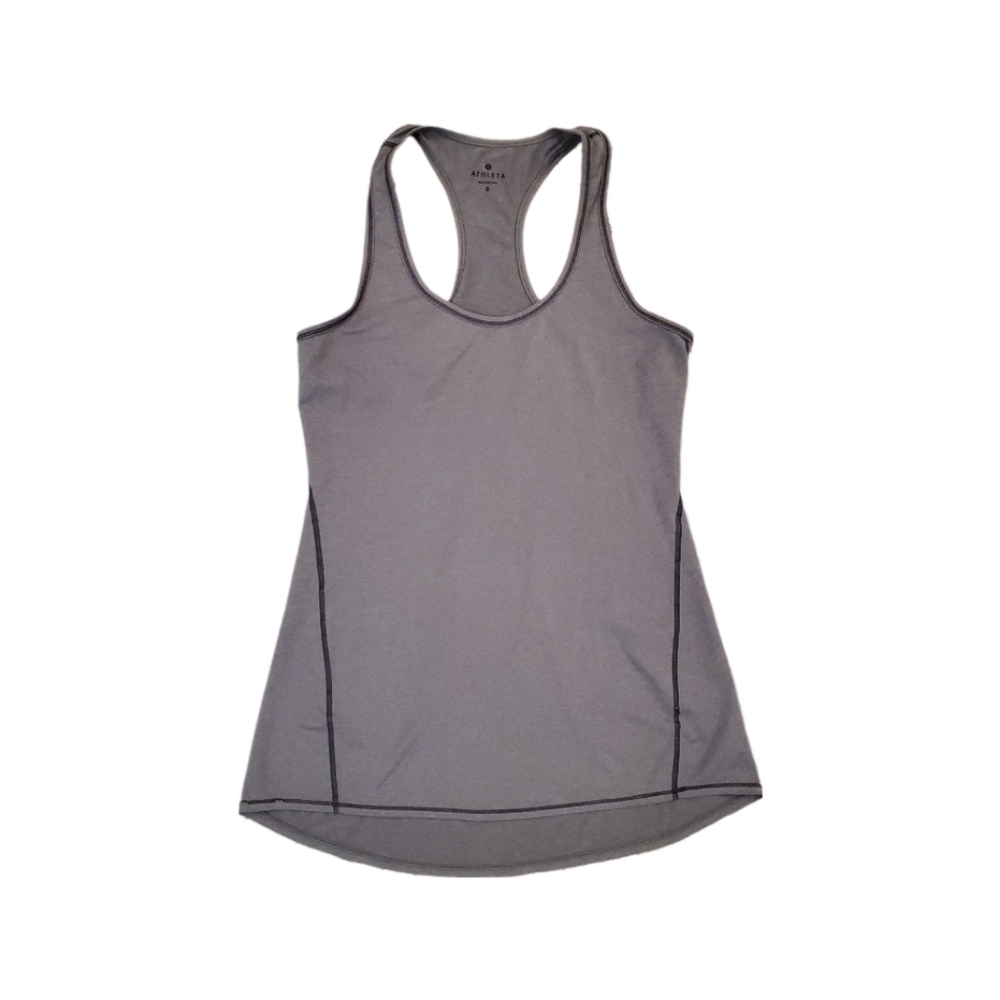 Athleta Women's Gray Chi Racerback Workout Tank Top Small